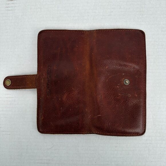 Portland Leather Goods Brown Bi-Fold Leather Wallet Rustic Thick Heavy Quality - Picture 8 of 11